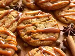 Lotus Biscoff caramel drizzled cookies at Chai on 34, Edmonton