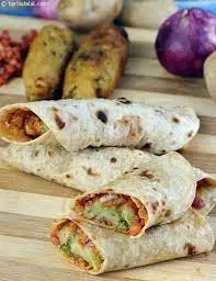 Spicy Potato Kathi Roll at Chai on 34 in Edmonton